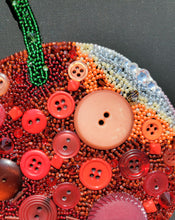 Load image into Gallery viewer, Ludo Cherries 9"x12" Button and Bead Art