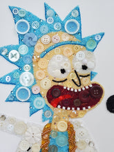 Load image into Gallery viewer, Rick and Morty Button & Bead Art