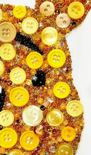 Load image into Gallery viewer, Winnie The Pooh Button Art, Bead Art, Disney Decor, Winnie the Pooh Nursery Art, Disney Lover Gifts, Kid's Room Decor, Nostalgic Cartoon Art