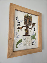 Load image into Gallery viewer, Baby Goot Button Art, Guardians of the Galaxy Art, Marvel Fan Gifts, Comic Book Art, MCU Art, Nerdy Decor, One-of-a-kind Gifts for him