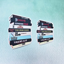 Load image into Gallery viewer, Set of book-themed stickers on a light blue textured background
