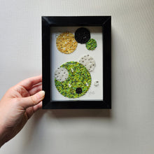 Load image into Gallery viewer, Framed artwork with decorative stones on a plain background
