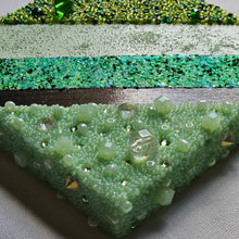Load image into Gallery viewer, Green Stripe Bead Art Original
