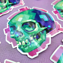 Load image into Gallery viewer, Green Skull Vinyl Sticker
