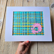 Pink Skull Paper Weave Original