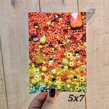Load image into Gallery viewer, Bright Orange Bead Art Print, Signed Limited Edition

