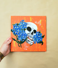 Load image into Gallery viewer, &quot;Forget Me Not&quot; Skull Painting on Canvas
