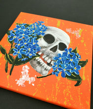 Load image into Gallery viewer, &quot;Forget Me Not&quot; Skull Painting on Canvas
