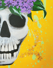 Load image into Gallery viewer, &quot;Lilah&quot; Acrylic Skull Painting on Canvas
