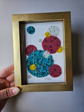 Load image into Gallery viewer, Geometric Bead Art, Small Wall Decor, Teal Wall Art

