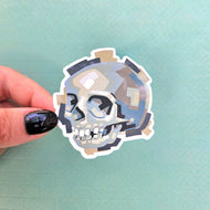Vinyl Skull Sticker, Skull Sticker for Laptop, Goth Sticker, Skull Sticker For Mug, Stickers For Water bottles
