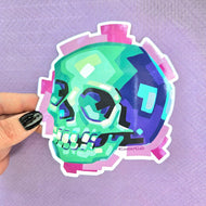 Large Colorful Skull Sticker, Skull Stickers For Jeep, Skull Stickers For Women, Vinyl Skull Sticker