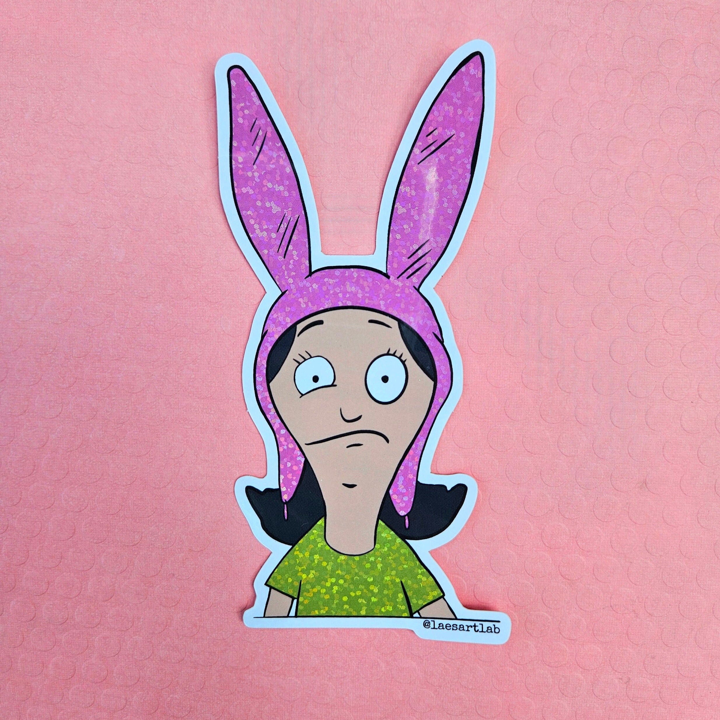 Louise Belcher Eye Twitch Vinyl Sticker, Bob's Burgers Sticker, Bob's ...