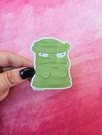 Glow-in-the-dark Melted Kuchi Kopi Vinyl Sticker, Bob's Burgers Sticker, Waterproof Sticker