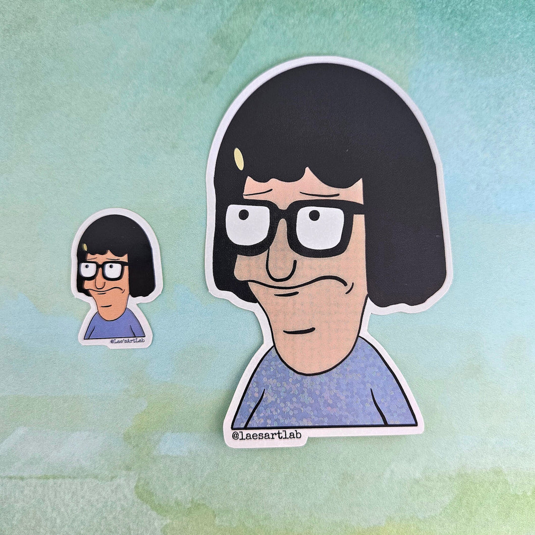 Everything Is Fine Face Tina Belcher, Bob's Burgers Sticker, Bob's Burgers Gift, Tina Sticker, Bob's Burgers Tina, Belcher Sticker