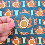 Leaf Me Alone Fall Soup Sticker, Introvert Sticker, Funny Sticker, Autumn Sticker, Social Anxiety Art, Leave Me Alone, Soup Art, Waterproof