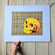 Gold Skull Paper Art